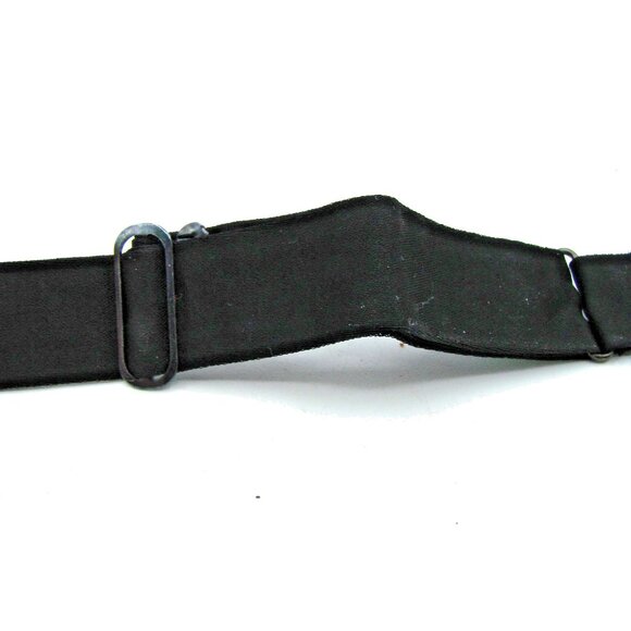 Black Crossover Bow Tie Button Closure Toggle Classic Adjustable Uniform Lee Co - Picture 5 of 6